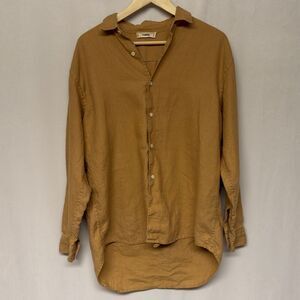 The Salting 100% Linen Button Up Tan Size 1‎ (Unisex Women Large/ Men Medium)